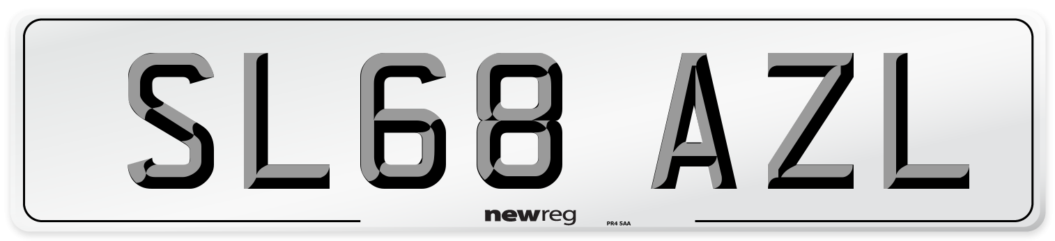 SL68 AZL Number Plate from New Reg